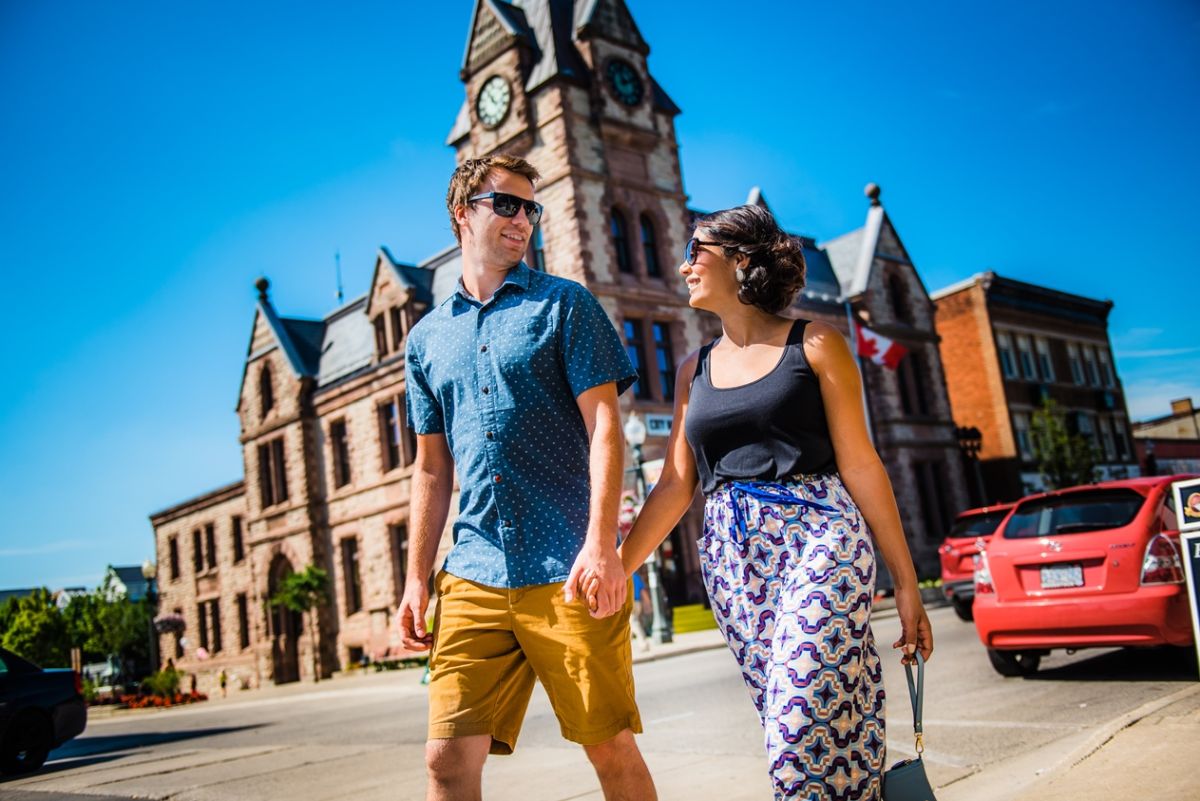 jes and scott and downtown woodstock