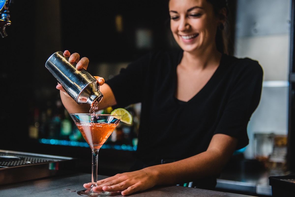 finkle street woman making cocktail