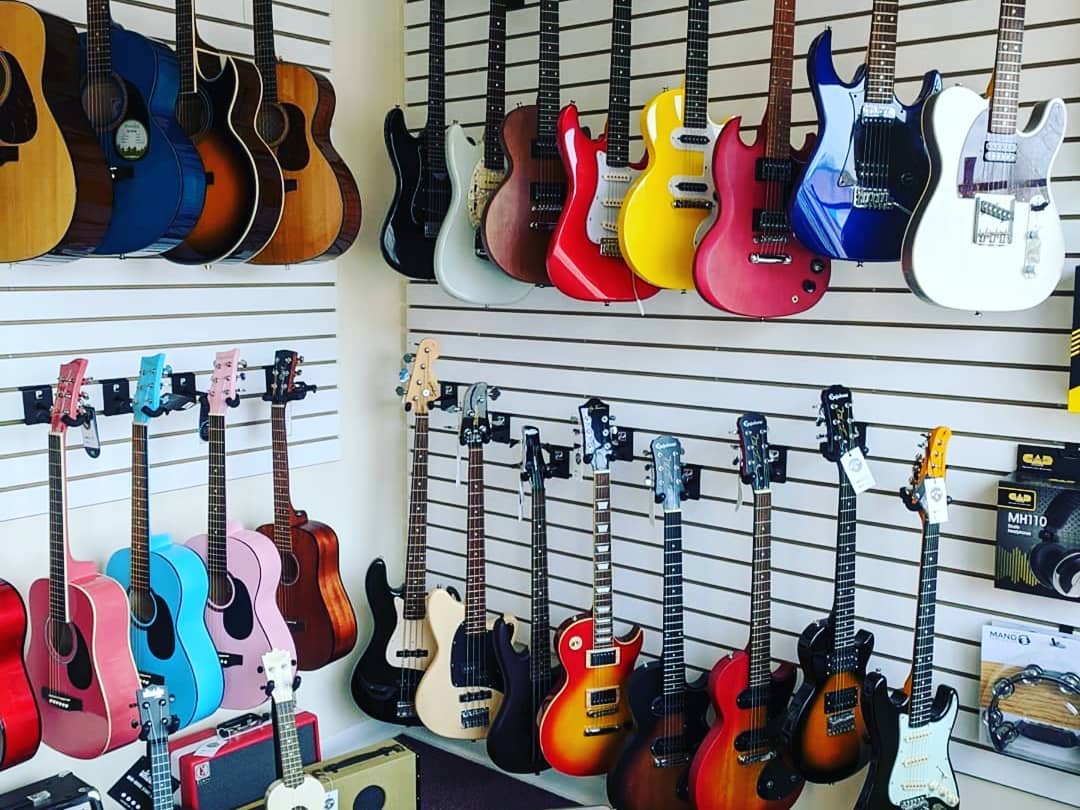 guitars and ukes at The Ingersoll Music Academy