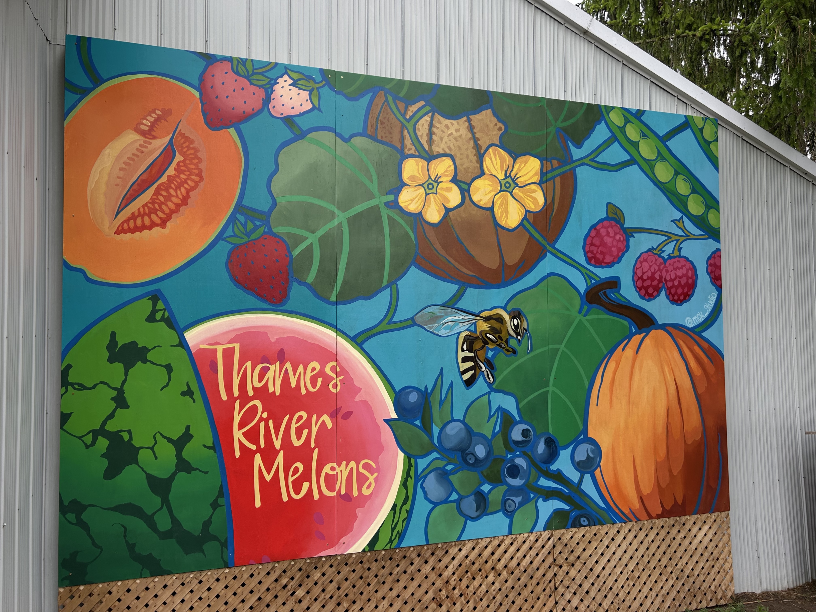 Thames River Melons Mural