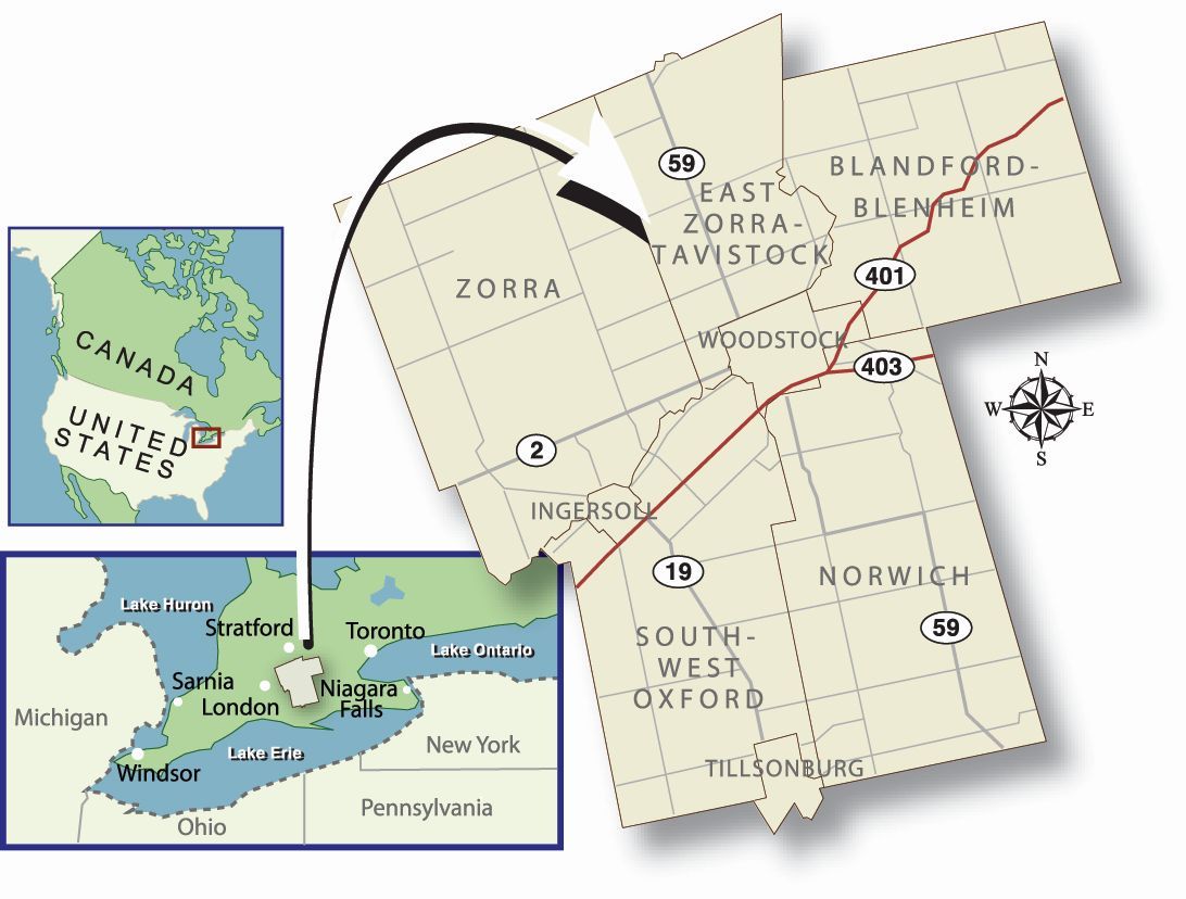 Oxford Location Map