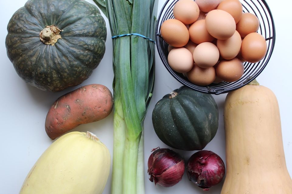 veggies spread from thames river melons