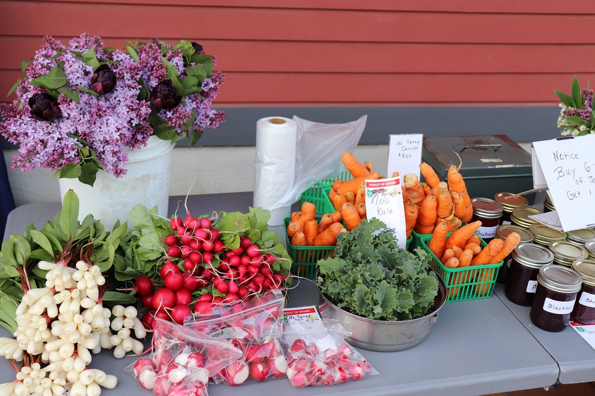 product at the tillsonburg farmers market