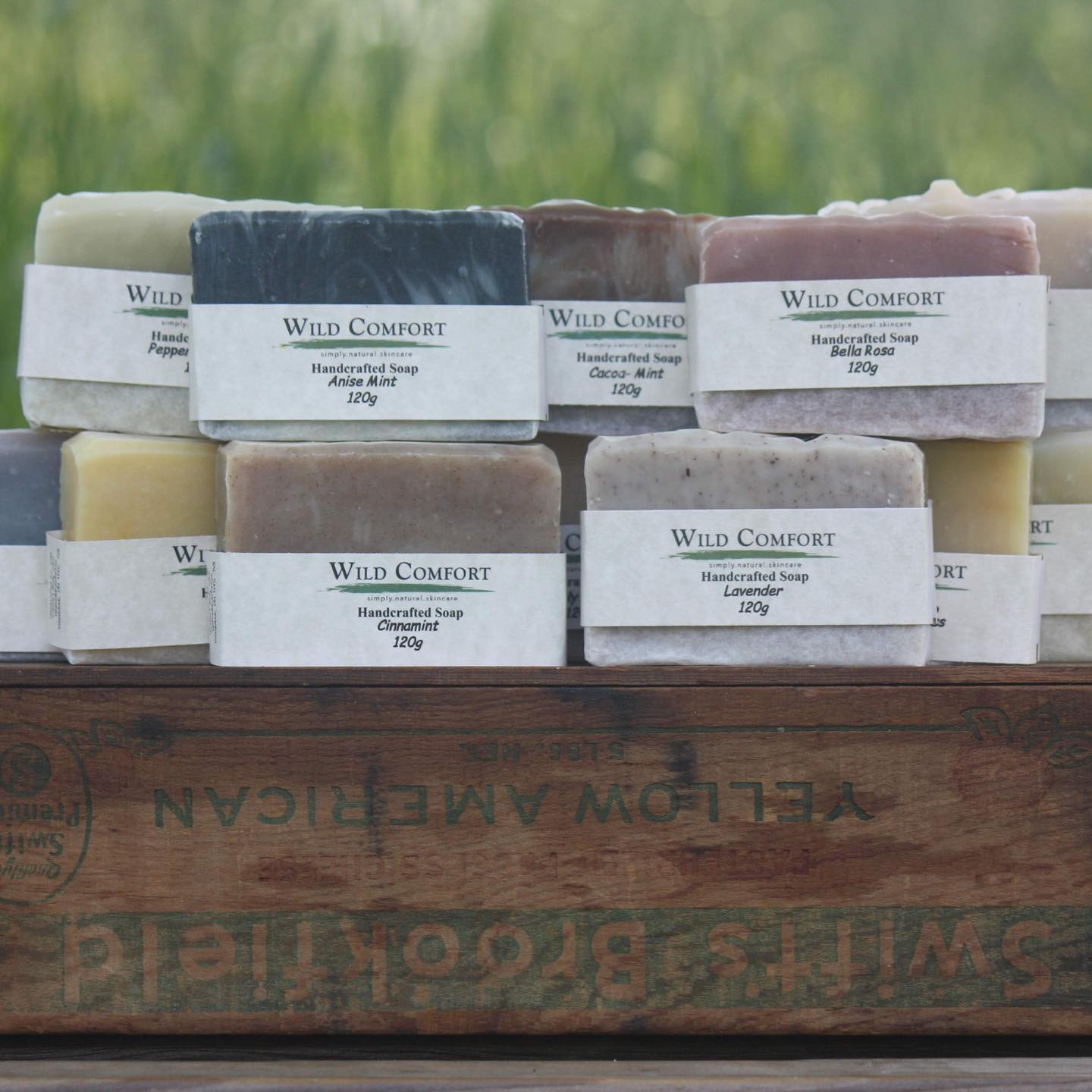 close up of wild comfort soaps