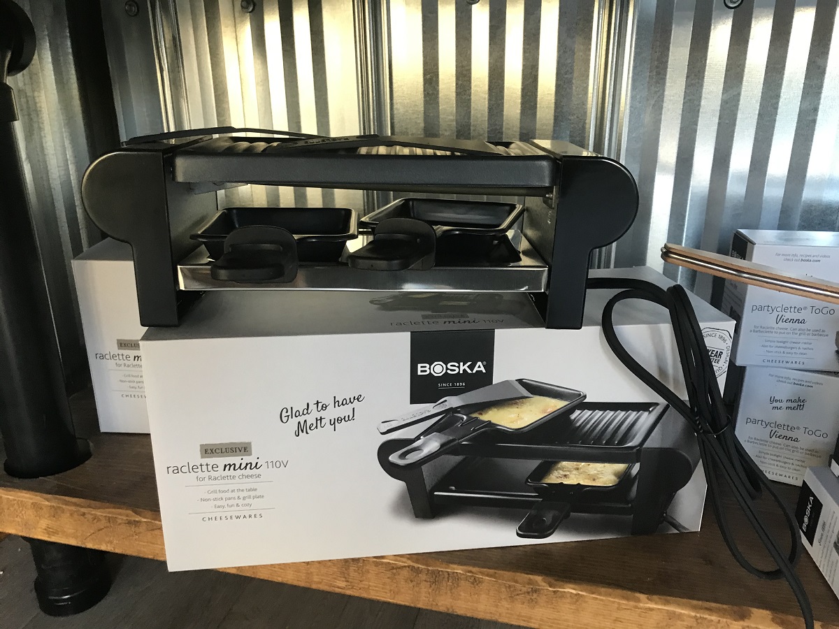raclette kit at wine cellar and cheese shop
