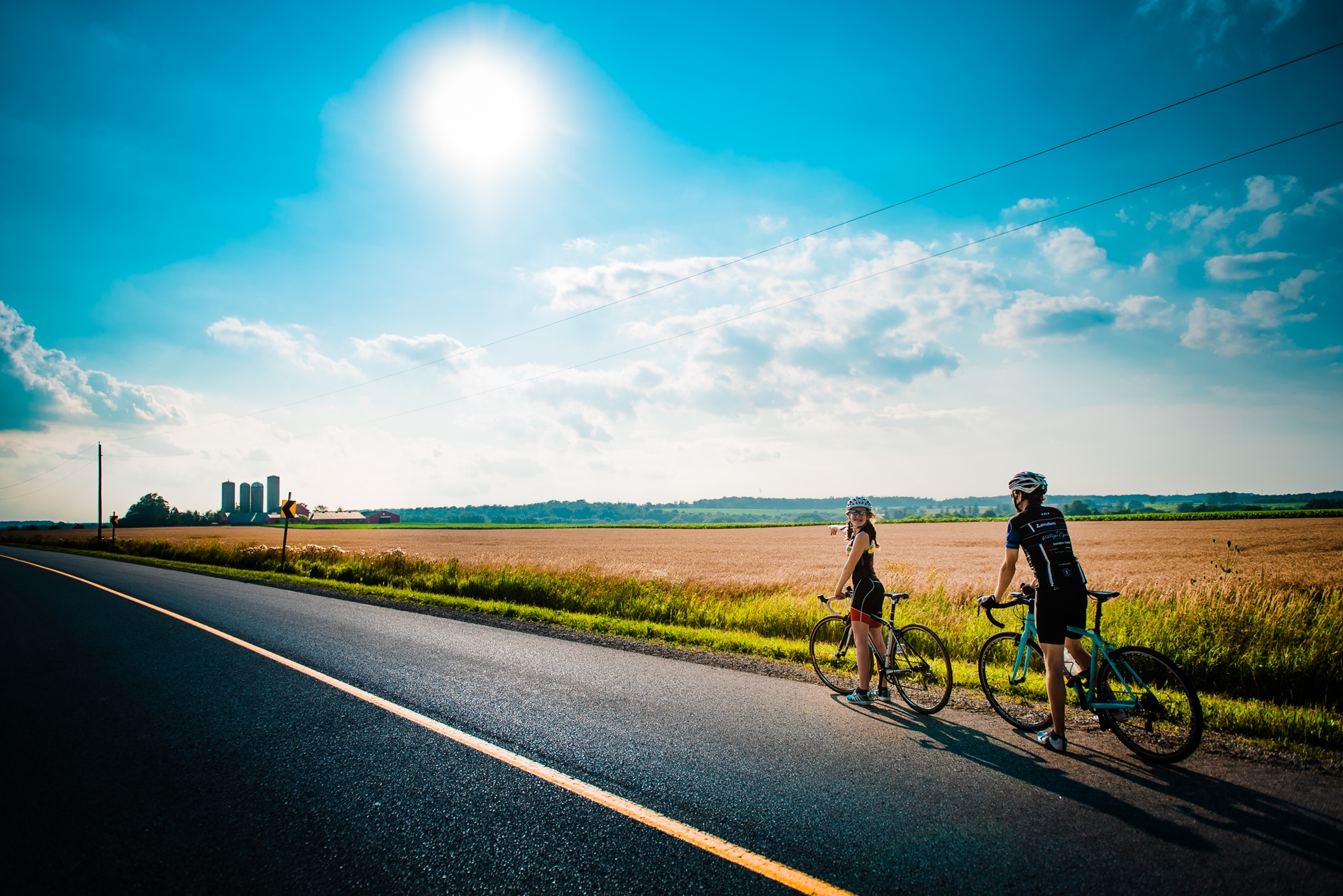 best cycling routes in Ontario being enjoyed by father and daughter