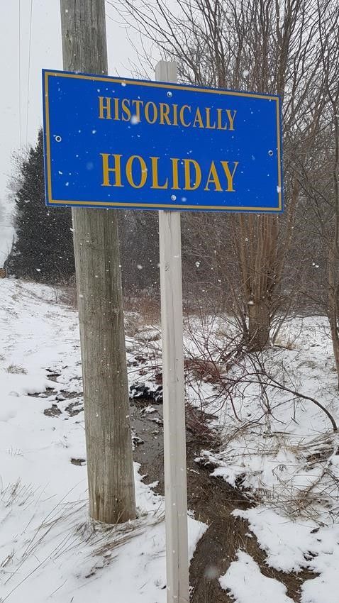 historically holiday sign