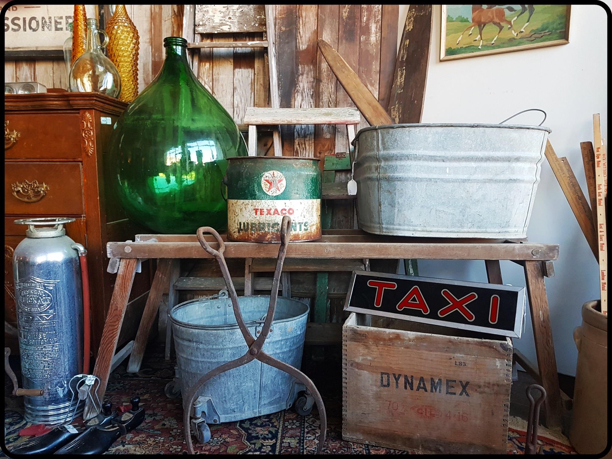 antique display of cool stuff