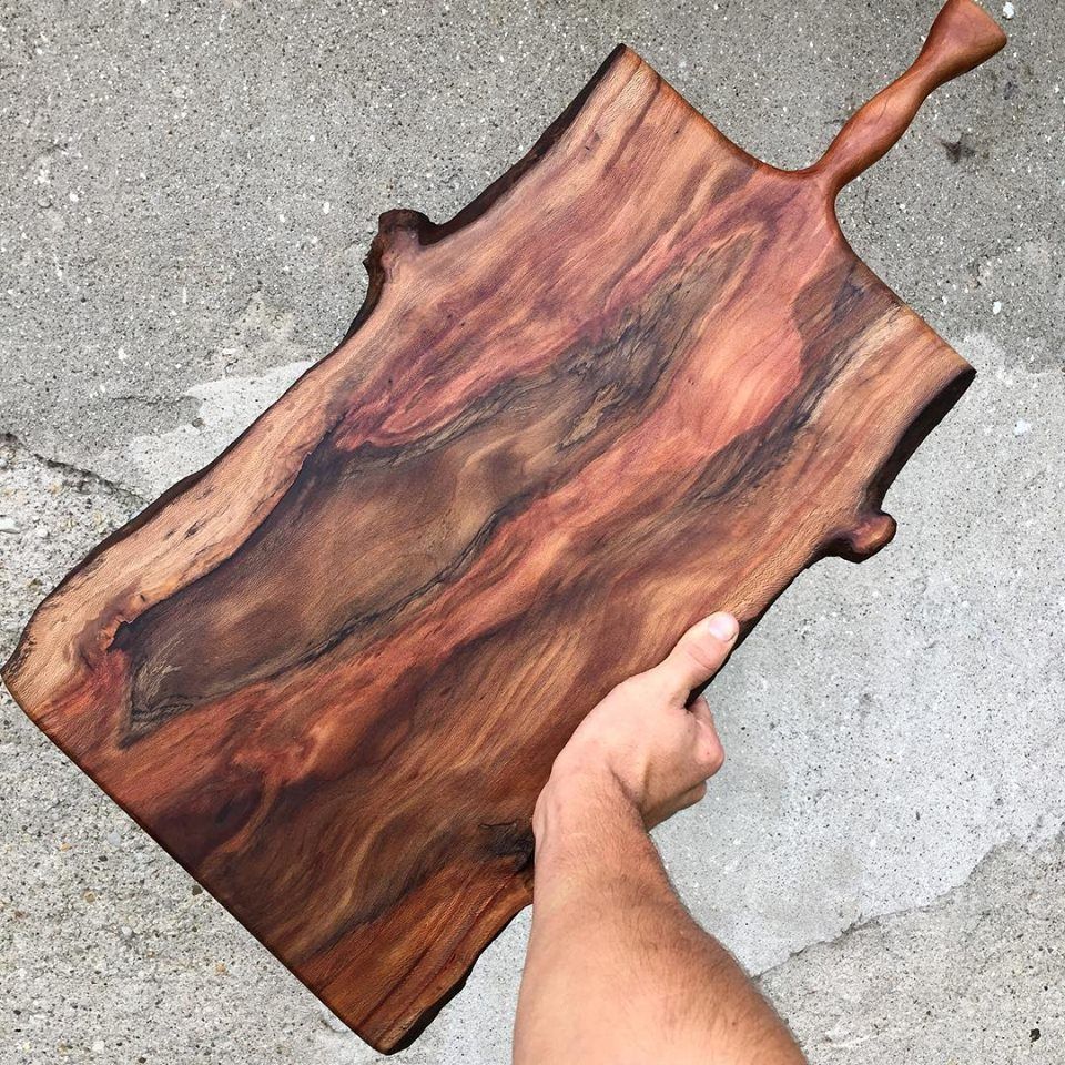 charctuerie board from ottercreek woodworks