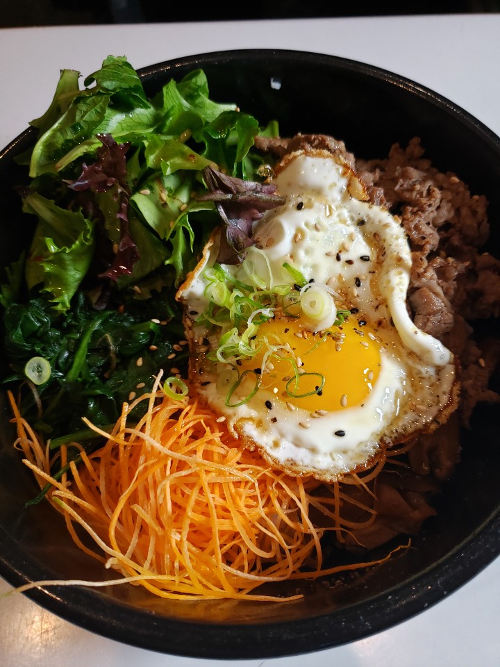 bowl of bibimbap from sushi cove