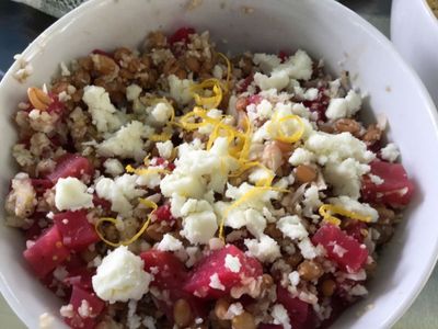 Spelt Berry Beet Cauliflower Salad