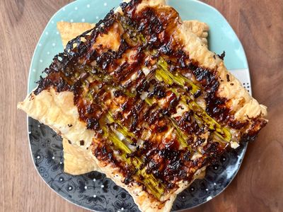 Upside-Down Asparagus Puff Pastry